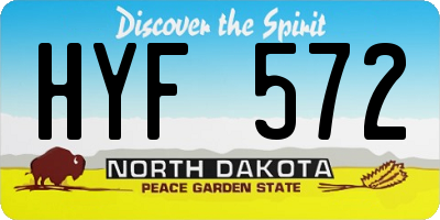 ND license plate HYF572