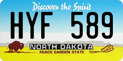 ND license plate HYF589