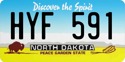 ND license plate HYF591