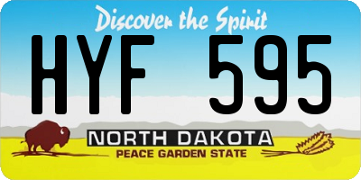ND license plate HYF595