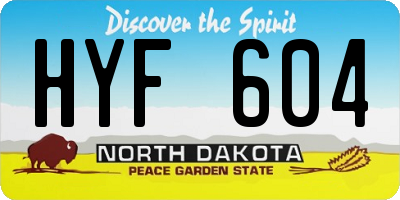 ND license plate HYF604