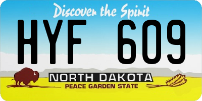 ND license plate HYF609
