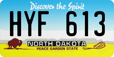 ND license plate HYF613