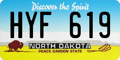 ND license plate HYF619