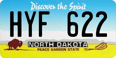 ND license plate HYF622