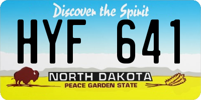 ND license plate HYF641
