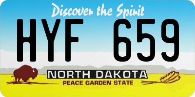 ND license plate HYF659