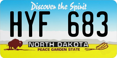 ND license plate HYF683