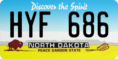 ND license plate HYF686