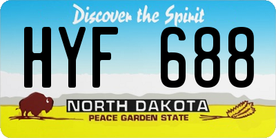 ND license plate HYF688