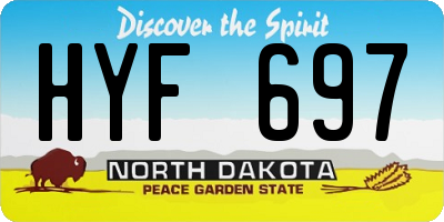 ND license plate HYF697