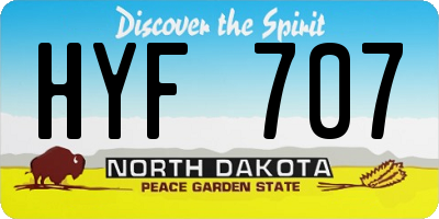 ND license plate HYF707