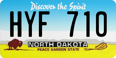 ND license plate HYF710