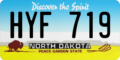 ND license plate HYF719