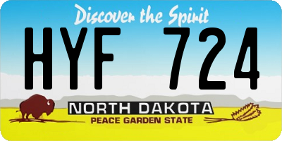 ND license plate HYF724