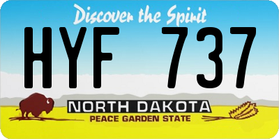 ND license plate HYF737