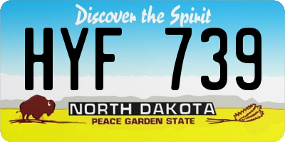 ND license plate HYF739
