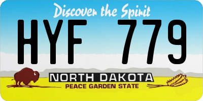 ND license plate HYF779
