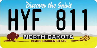 ND license plate HYF811