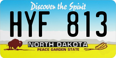 ND license plate HYF813