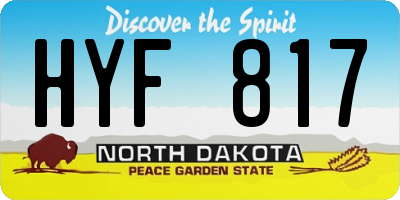 ND license plate HYF817