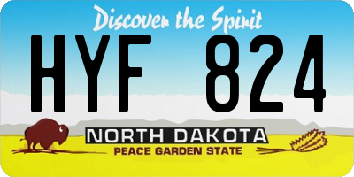 ND license plate HYF824