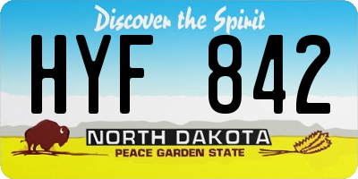 ND license plate HYF842