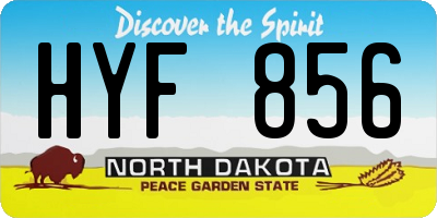 ND license plate HYF856