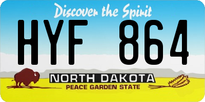 ND license plate HYF864