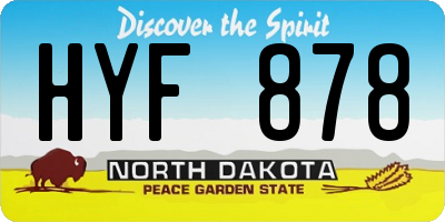 ND license plate HYF878