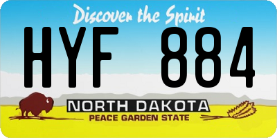 ND license plate HYF884
