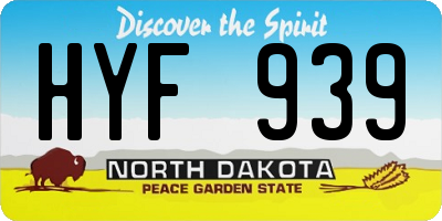 ND license plate HYF939
