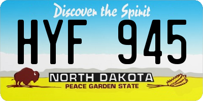 ND license plate HYF945