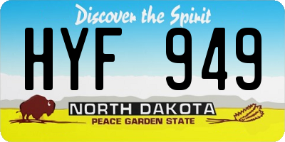 ND license plate HYF949