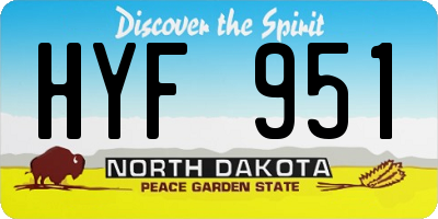 ND license plate HYF951