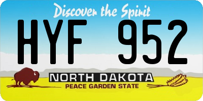 ND license plate HYF952