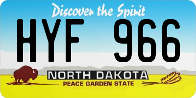 ND license plate HYF966