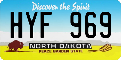 ND license plate HYF969