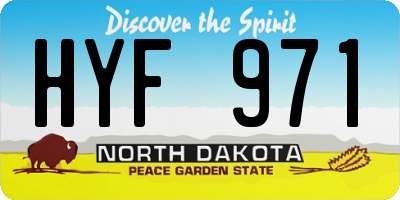 ND license plate HYF971