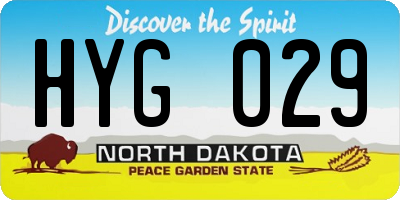 ND license plate HYG029