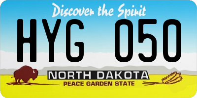 ND license plate HYG050