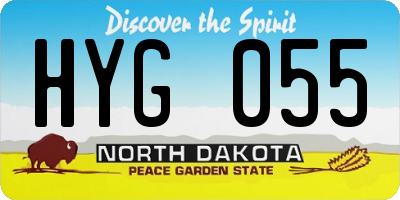 ND license plate HYG055