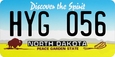 ND license plate HYG056