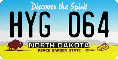 ND license plate HYG064
