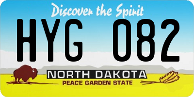 ND license plate HYG082