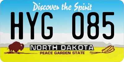 ND license plate HYG085