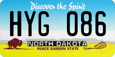 ND license plate HYG086
