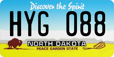 ND license plate HYG088