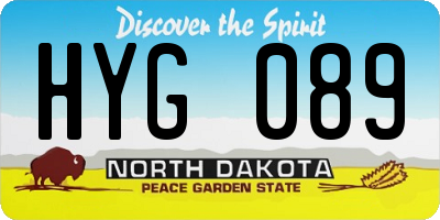 ND license plate HYG089