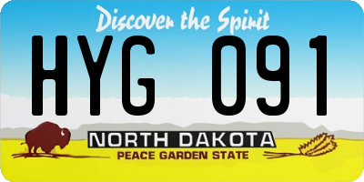 ND license plate HYG091